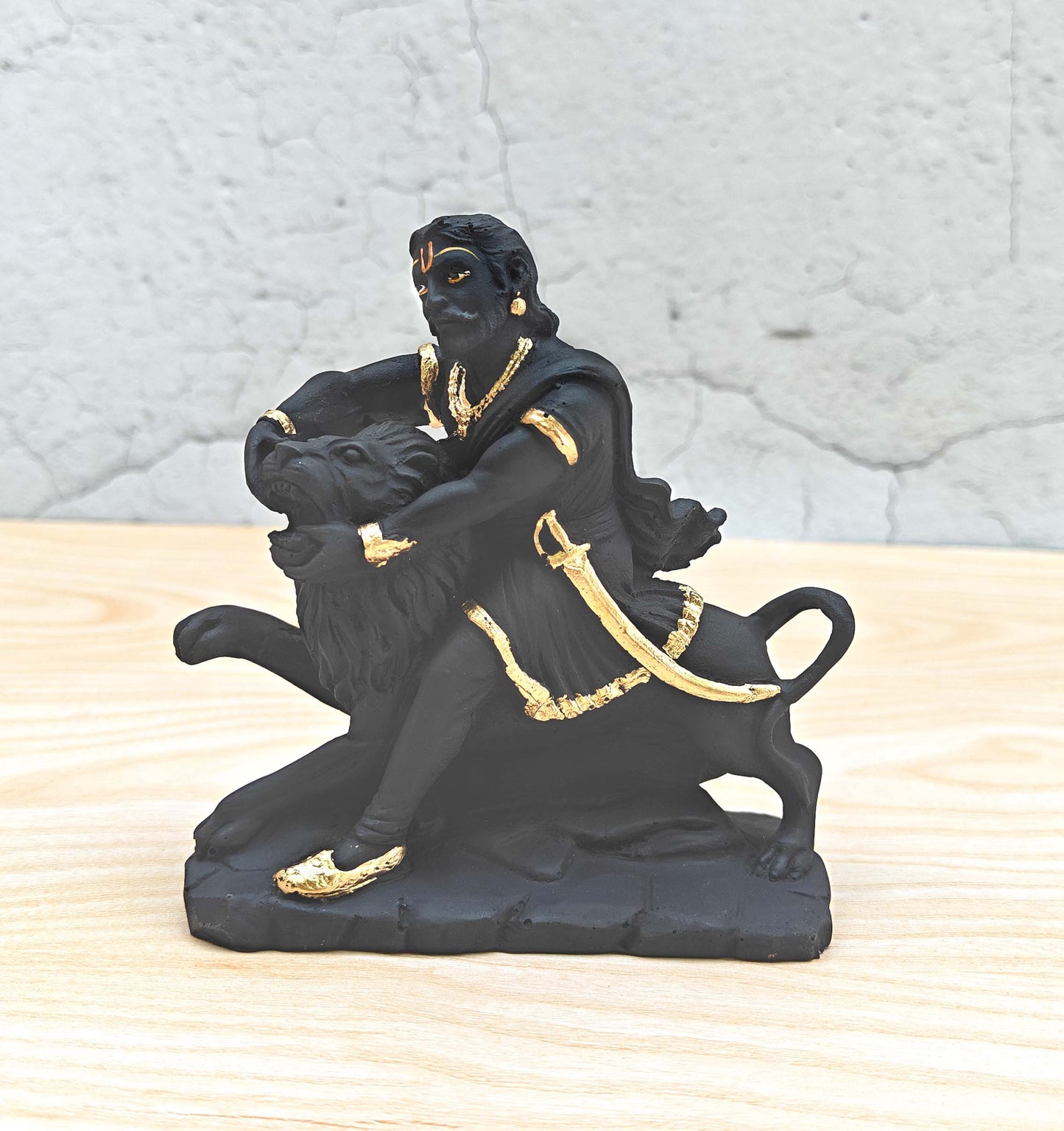 SHINDE EXPORTS chatrapati sambhaji maharaj statue murti idol with lion for car