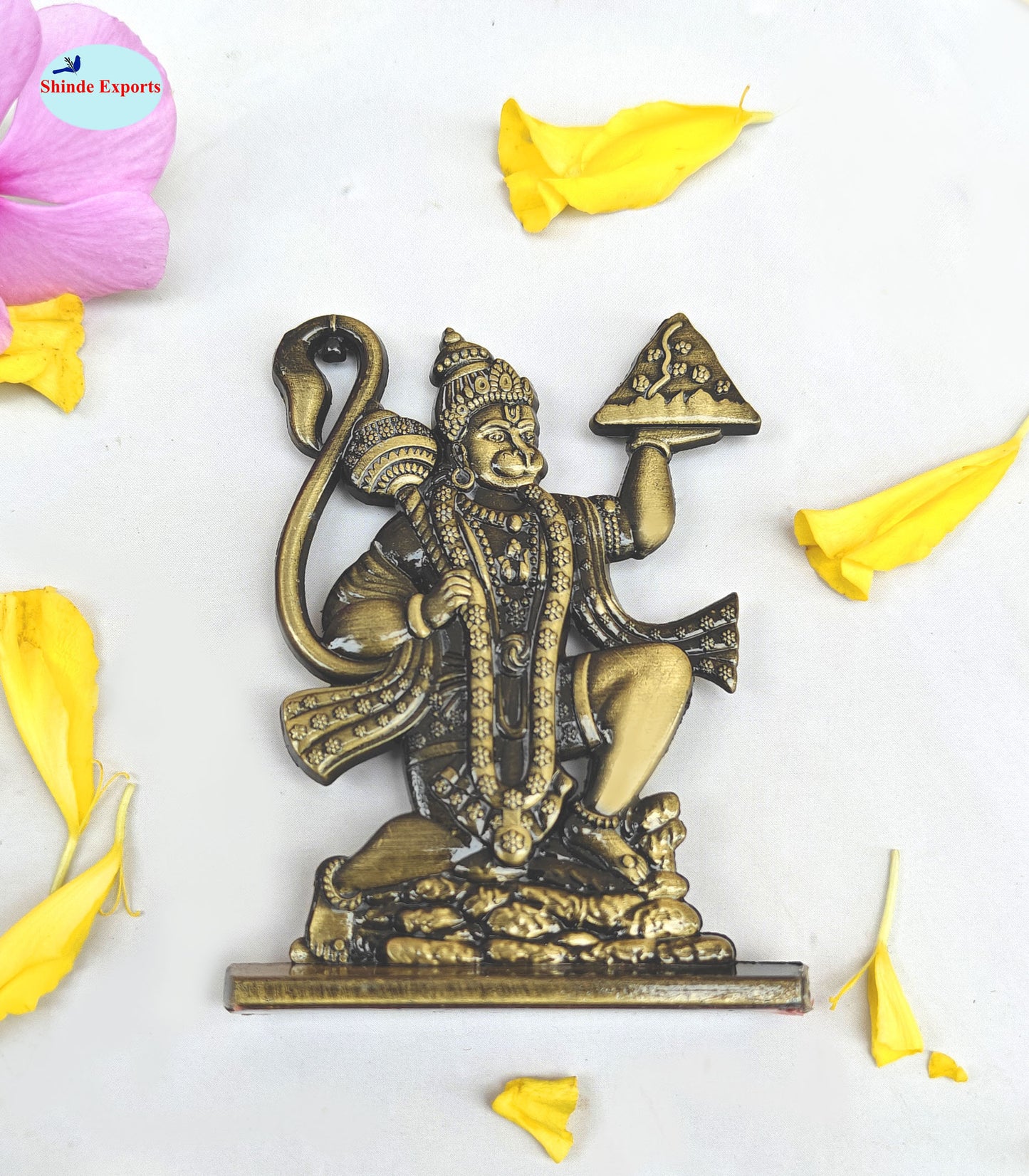 SHINDE EXPORTS small size metal lord hanuman idol statue for car dashboard home office desk pooja