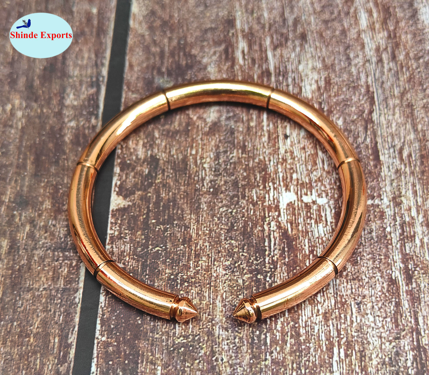 SHINDE EXPORTS Heavy Pure Copper thick Bracelet Bangle Unisex Kada Solid Handmade Cuff 80gms for Men & Women