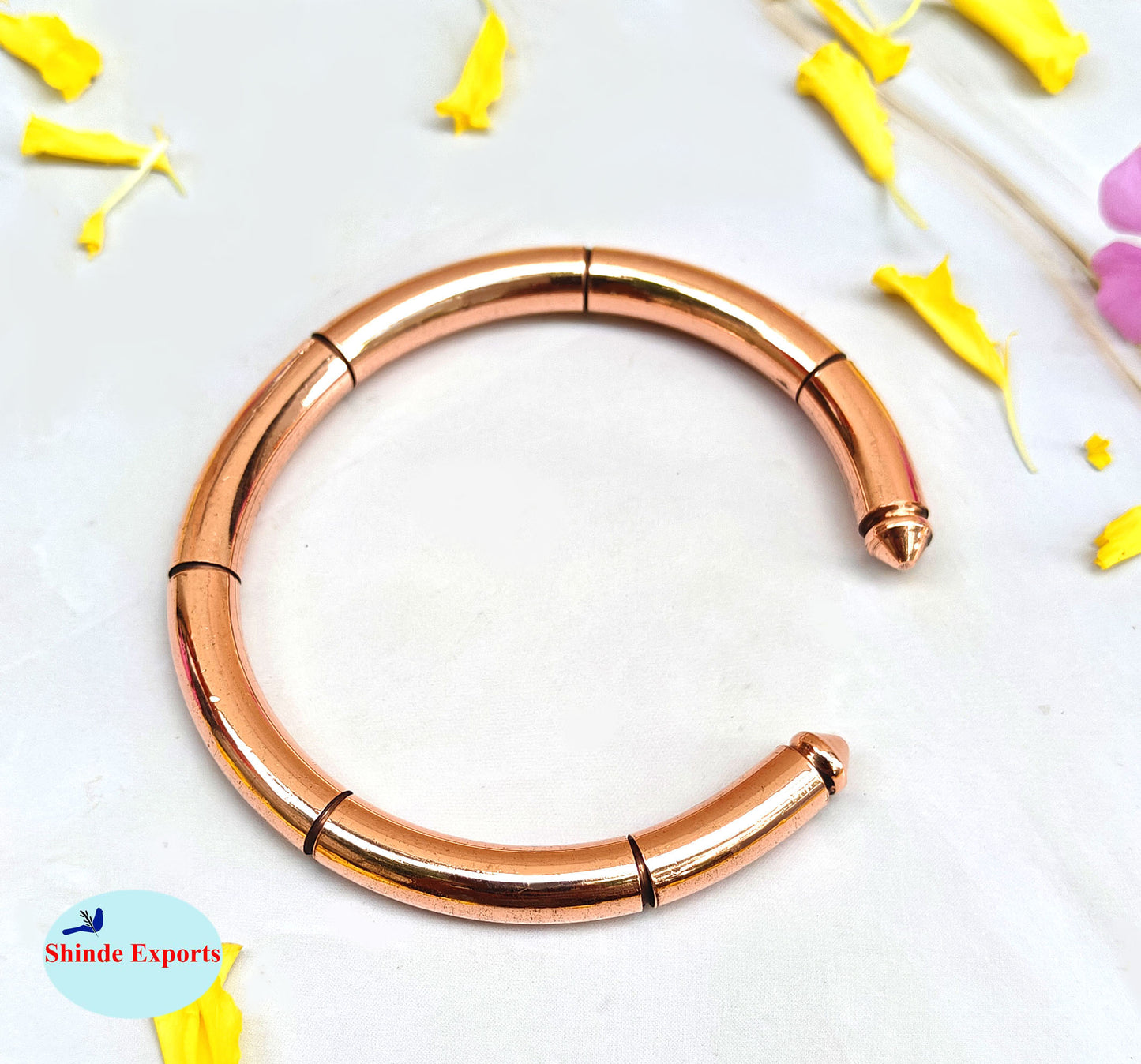 SHINDE EXPORTS Heavy Pure Copper thick Bracelet Bangle Unisex Kada Solid Handmade Cuff 80gms for Men & Women