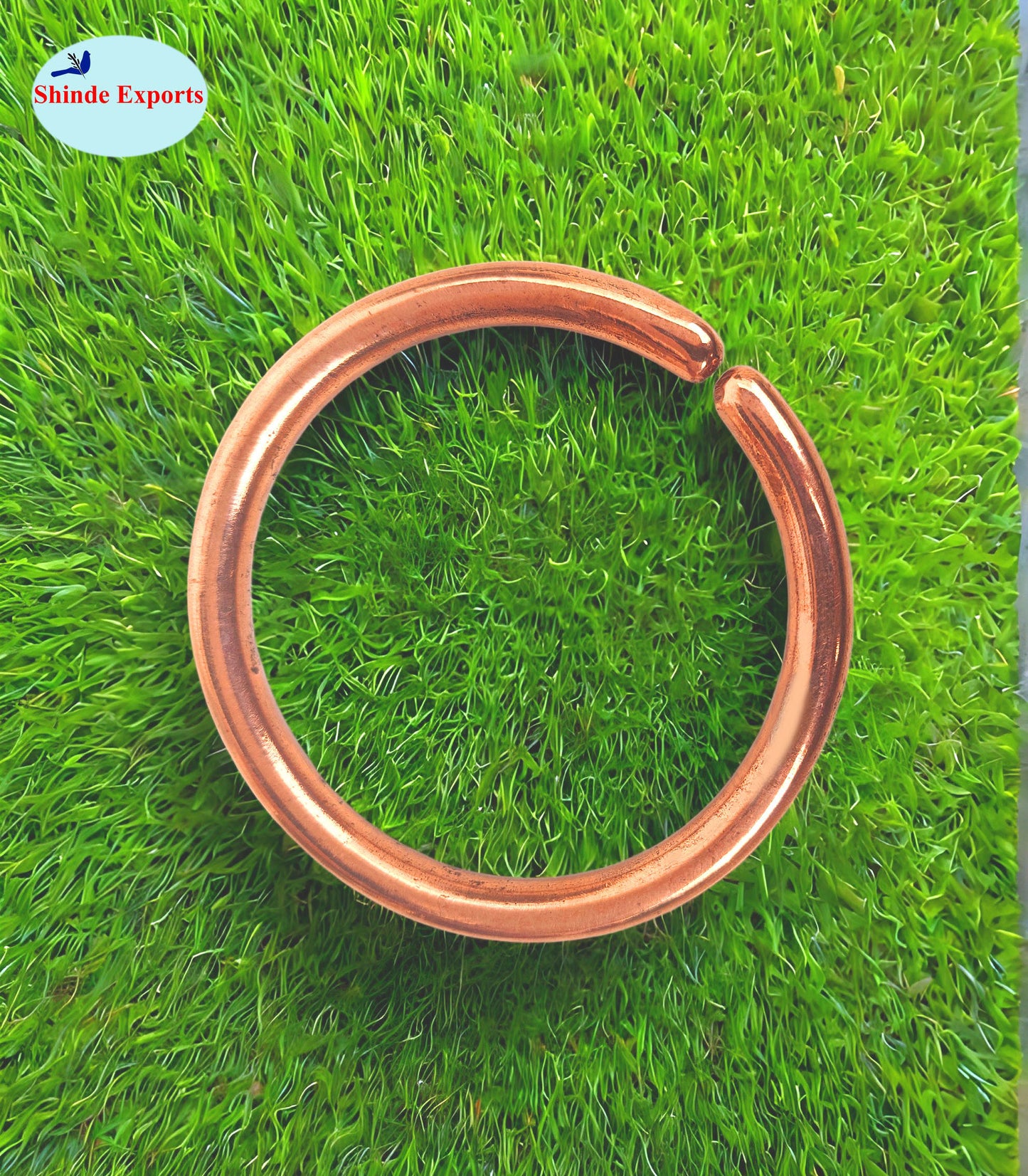 SHINDE EXPORTS Heavy Pure Copper thick Bracelet Bangle Unisex Kada Solid Handmade Cuff for Men & Women (100gms 2-12)