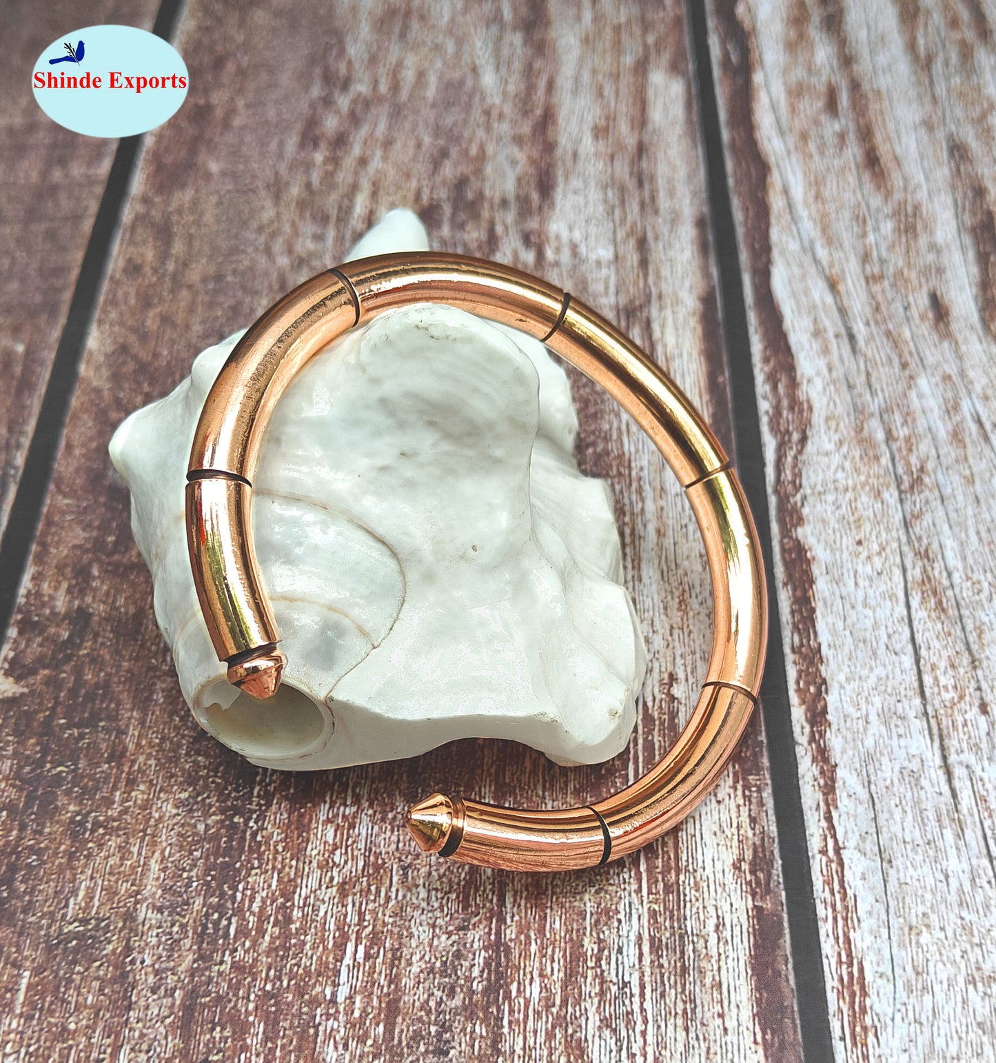 SHINDE EXPORTS Heavy Pure Copper thick Bracelet Bangle Unisex Kada Solid Handmade Cuff 80gms for Men & Women