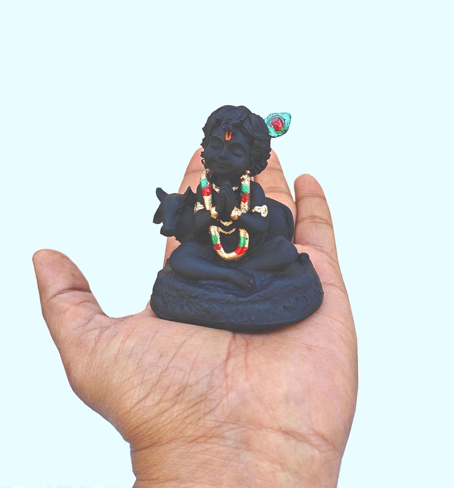 HINDE EXPORTS bal gopal marble idol murti baal krishna statue small 3 inches