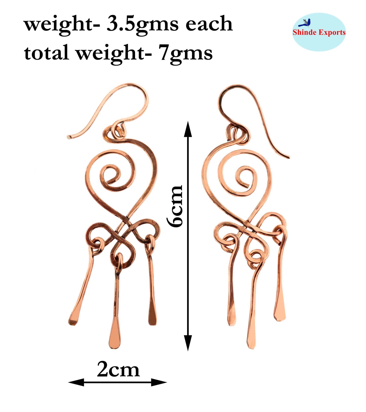 SHINDE EXPORTS copper earrings for women stylish traditional jhumka earring girls