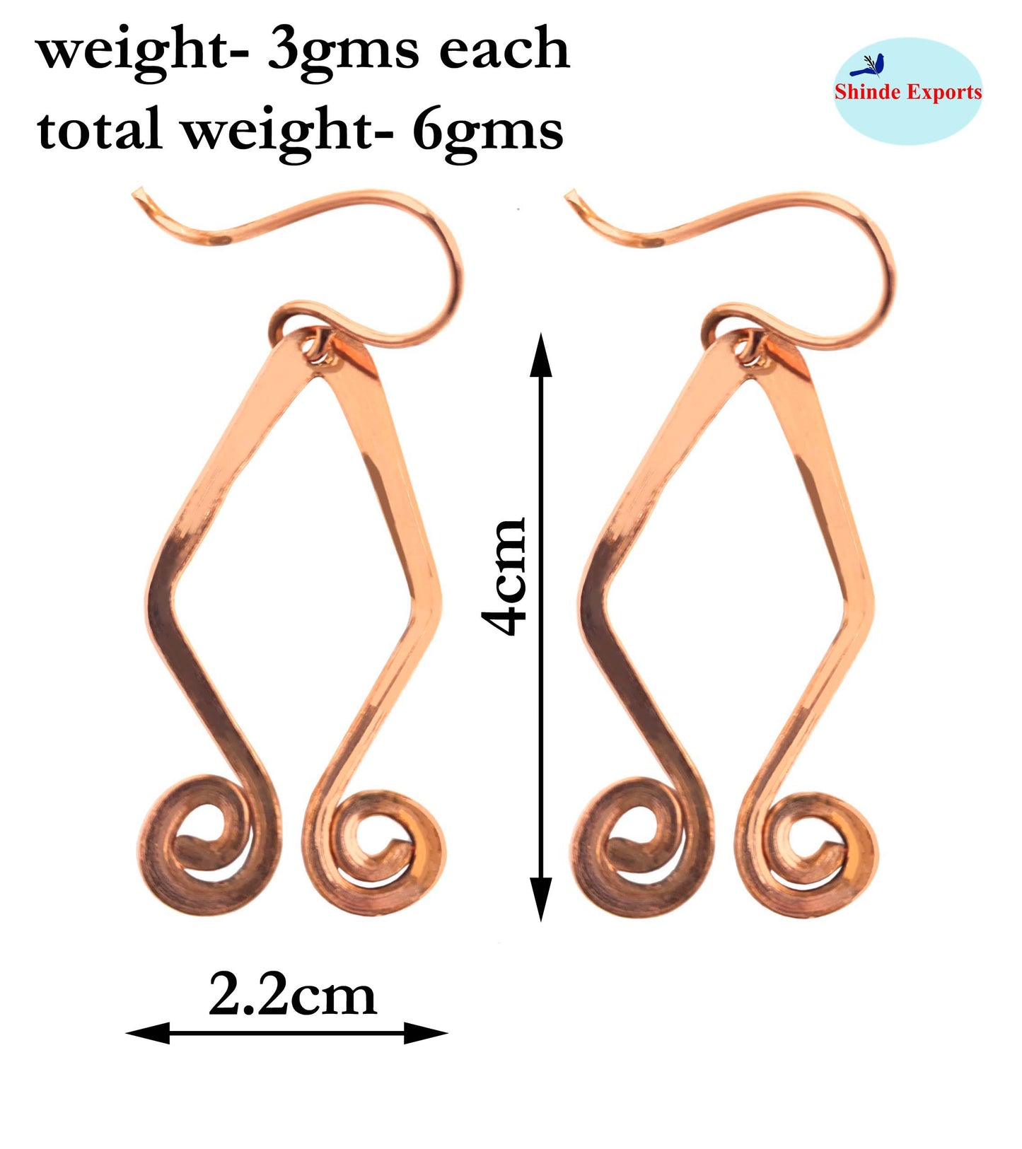 SHINDE EXPORTS copper earrings for women stylish traditional jhumka earring girls