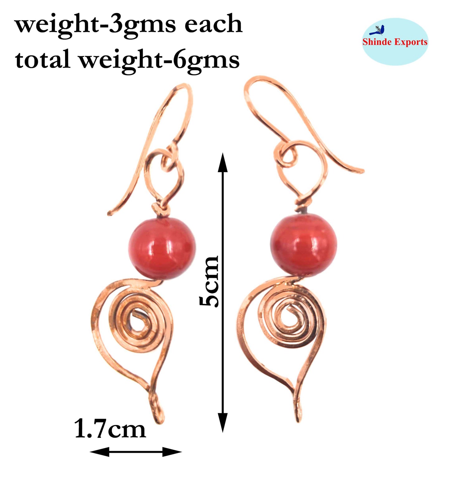 SHINDE EXPORTS copper earrings for women stylish traditional jhumka earring girls