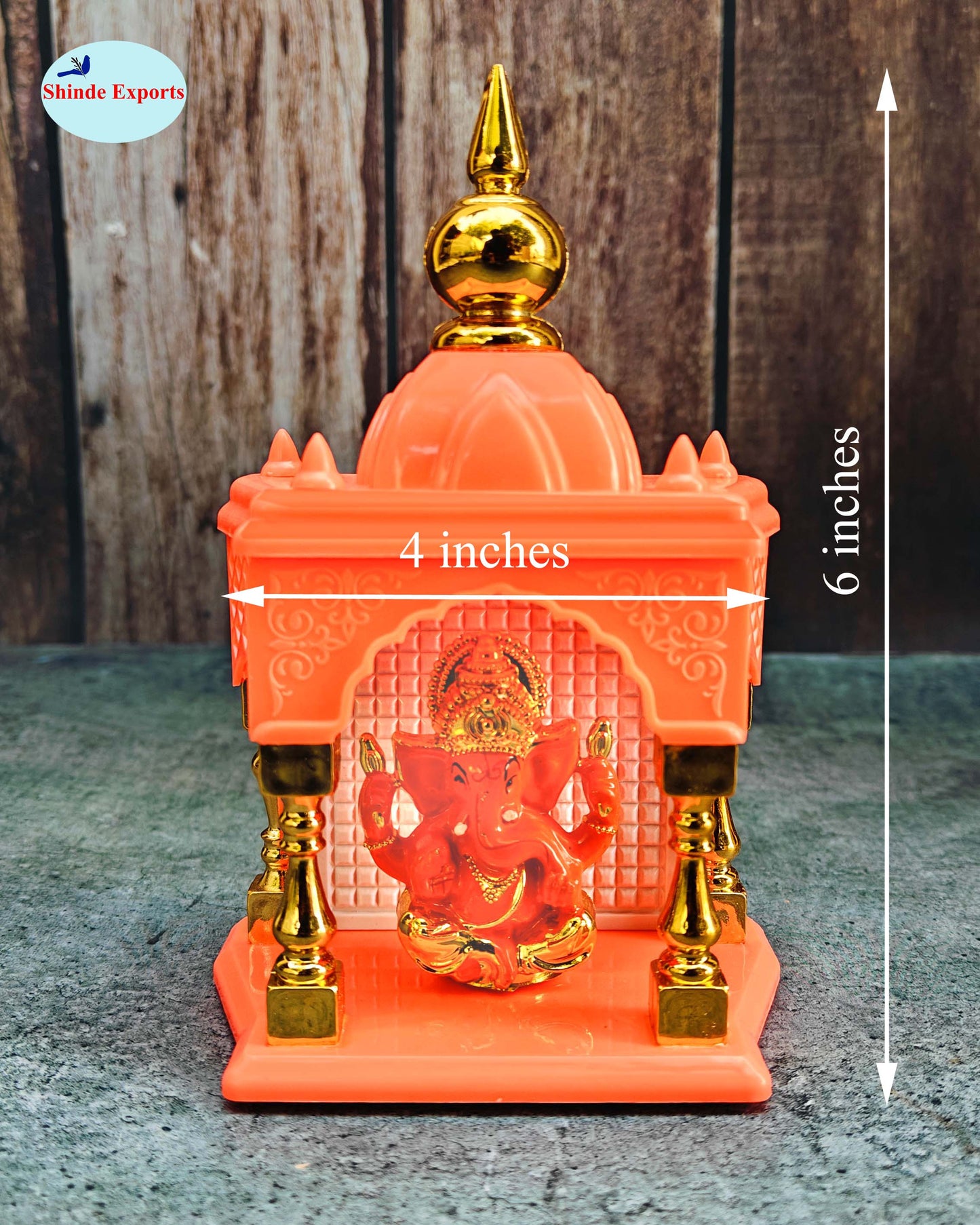 SHINDE EXPORTS Ganesha and Adiyogi Temple for car Dashboard Stand 6 inches