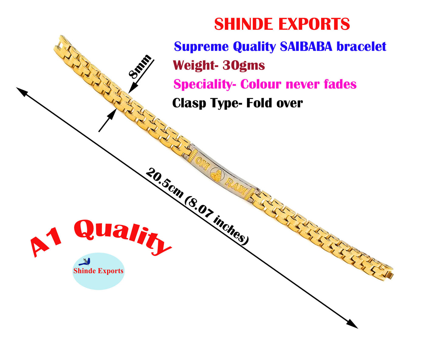 SHINDE EXPORTS shirdi saibaba hand bracelet for men and women
