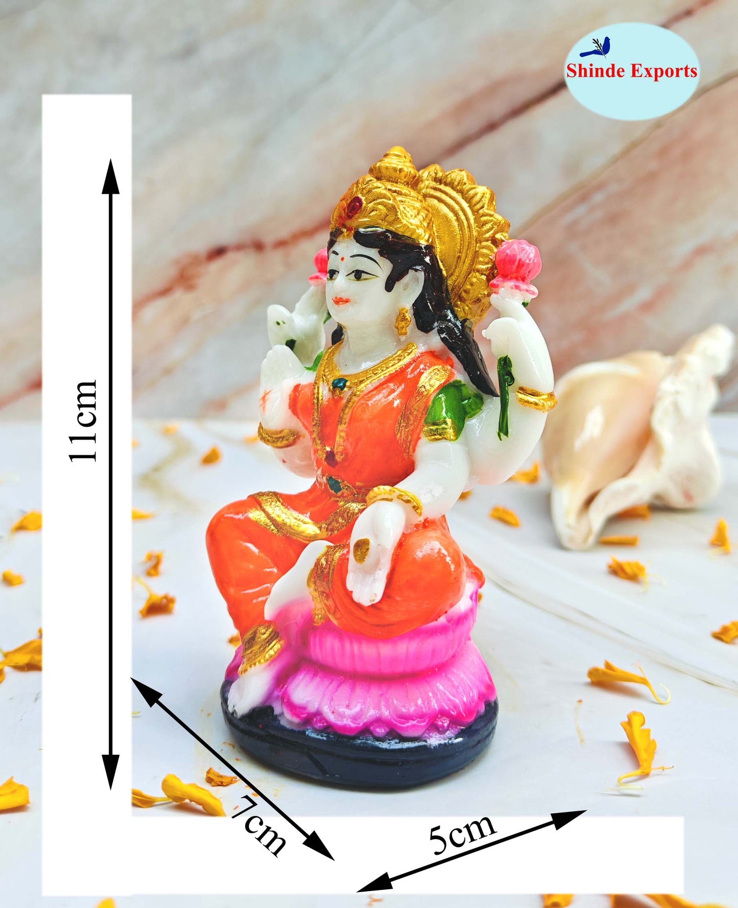 SHINDE EXPORTS Goddess laxmi Devi Marble murti Lakshmi Statue Idol for Home Pooja