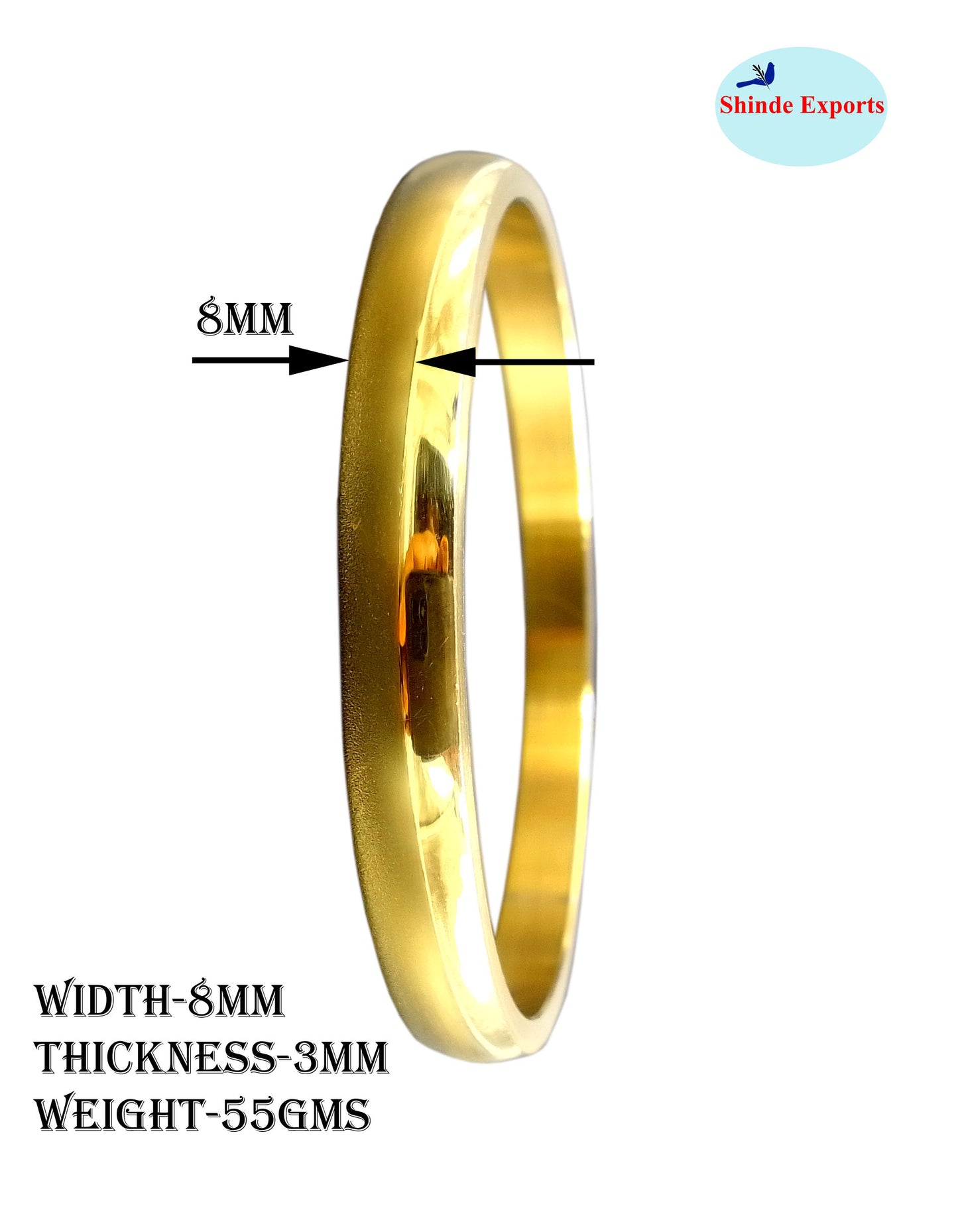 SHINDE EXPORTS gold plated stainless steel bangles for men women bracelets