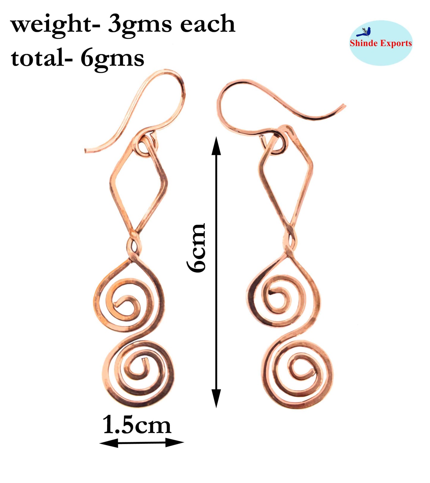 SHINDE EXPORTS copper earrings for women stylish traditional jhumka earring girls