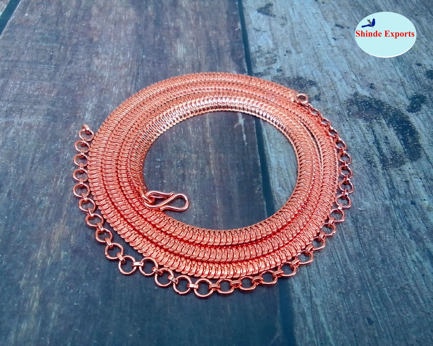 SHINDE EXPORTS traditional copper chain vaddanam waist belt kamar jewellery kamarband for women wedding saree kamarbandh kamarpatta