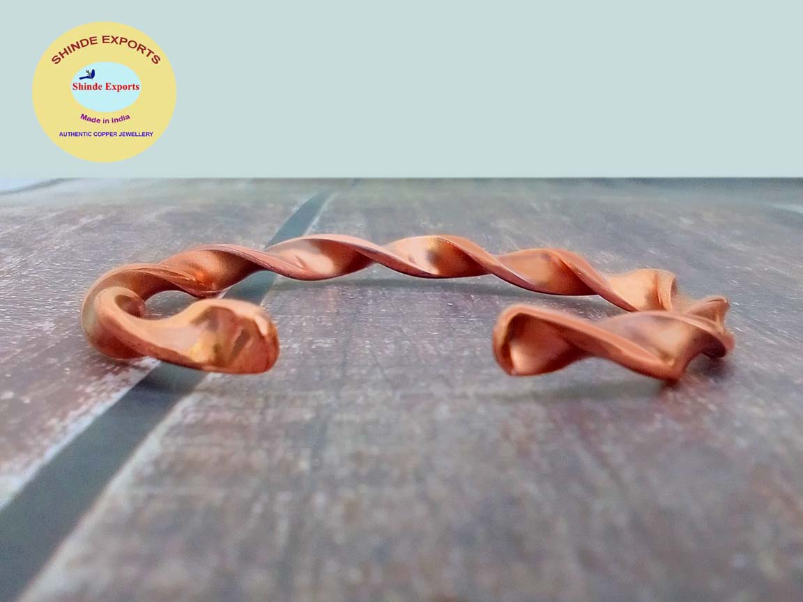 SHINDE EXPORTS heavy pure original copper tamba kada bracelet for men and women health boys