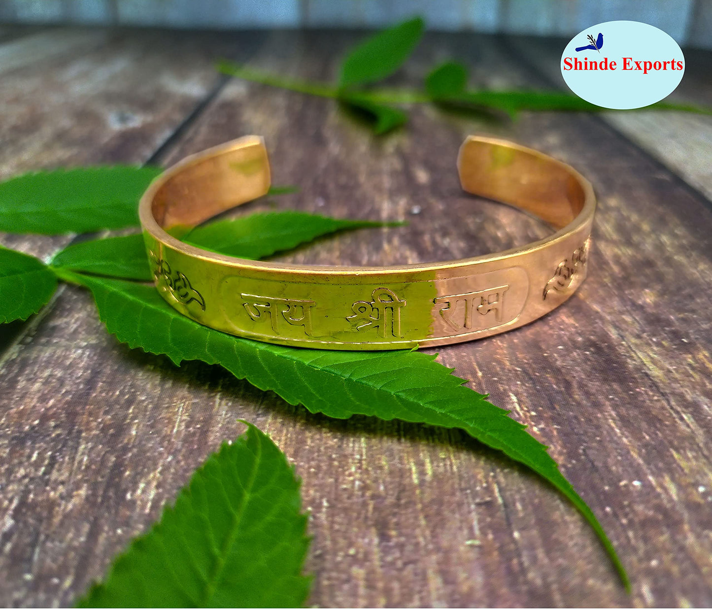 SHINDE EXPORTS pure copper kada for men bracelet for men pure jay shri ram bracelet and Om coper braceletr