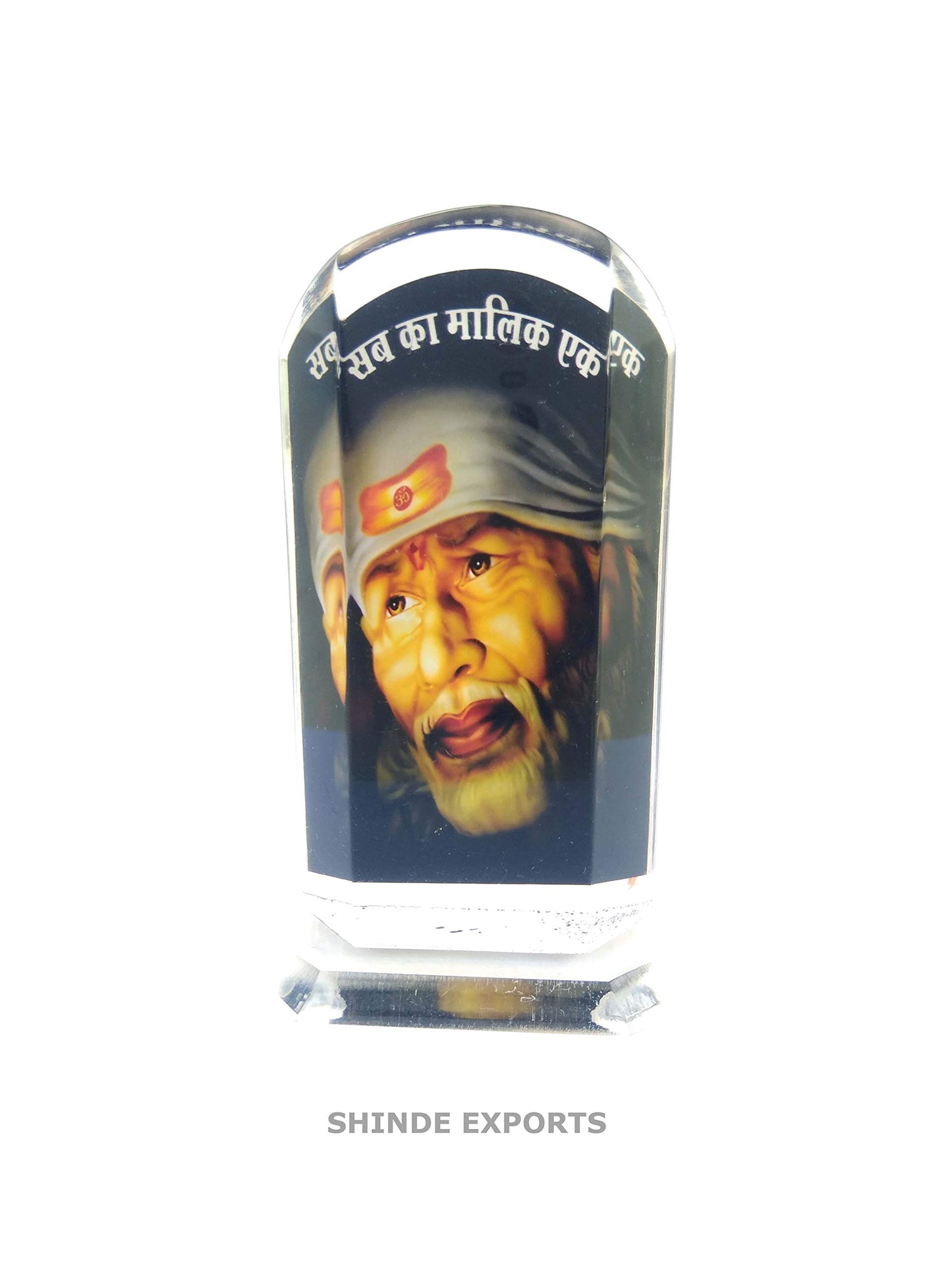 SHINDE EXPORTS shirdi Sai Baba car Dashboard Idol Cum Desk Stand 3.5 inches