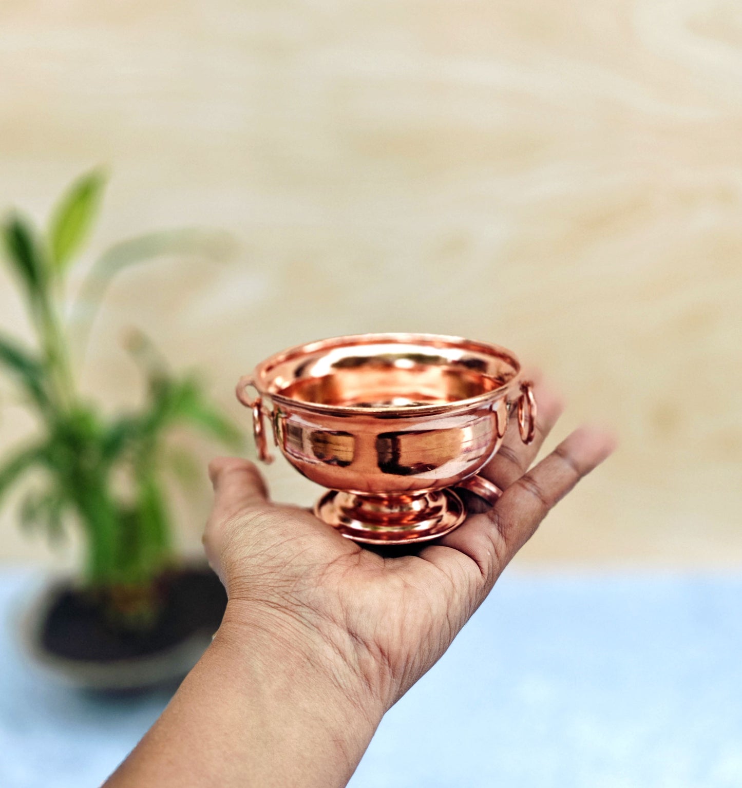 SHINDE EXPORTS Small Pure Copper puja Pot tamba Kalash Decorative panchamrutham Bowl for gangajal Water Vessel for Home Pooja