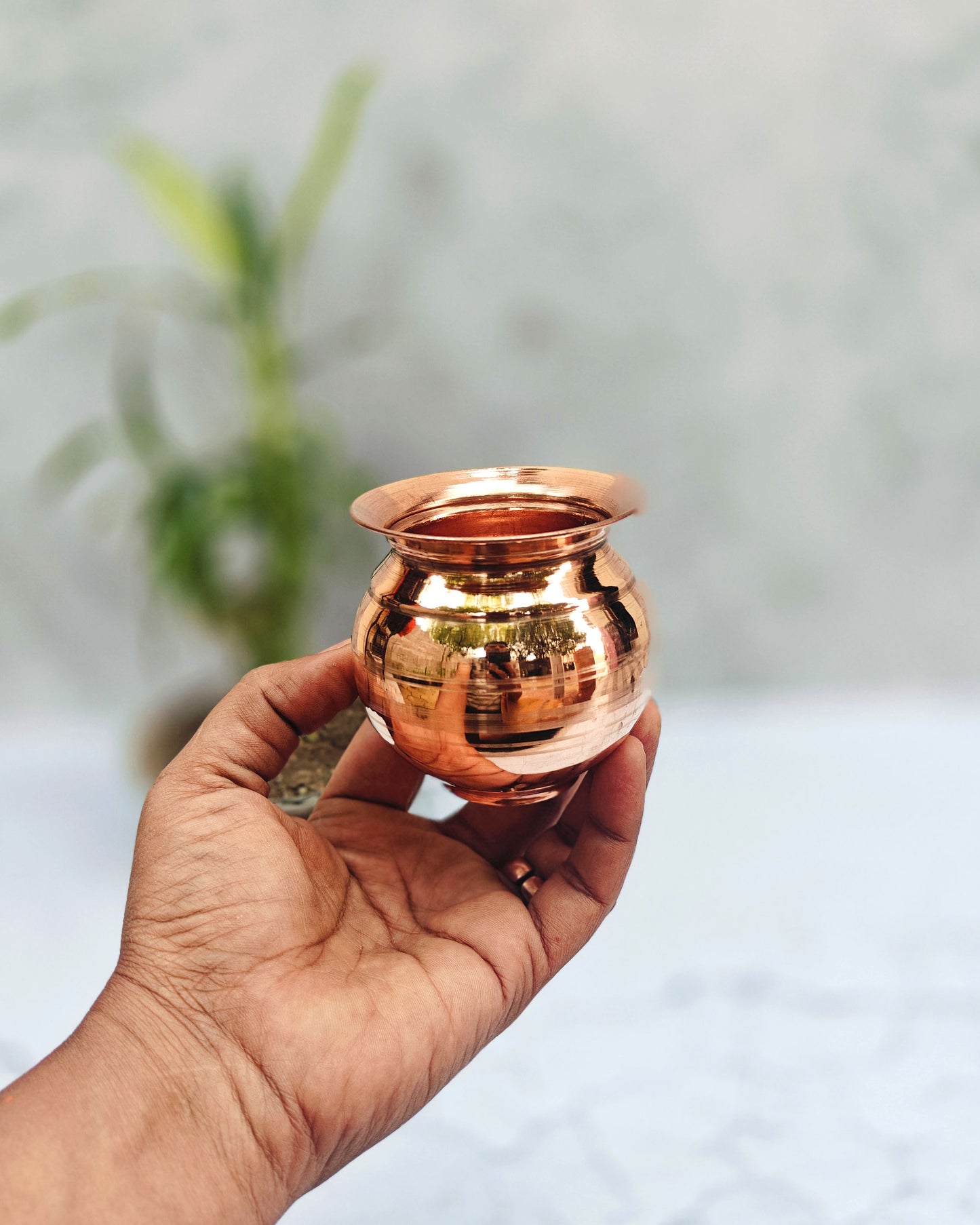 SHINDE EXPORTS Small Size Copper tamba lota Kalash for puja Drinking Water Pooja