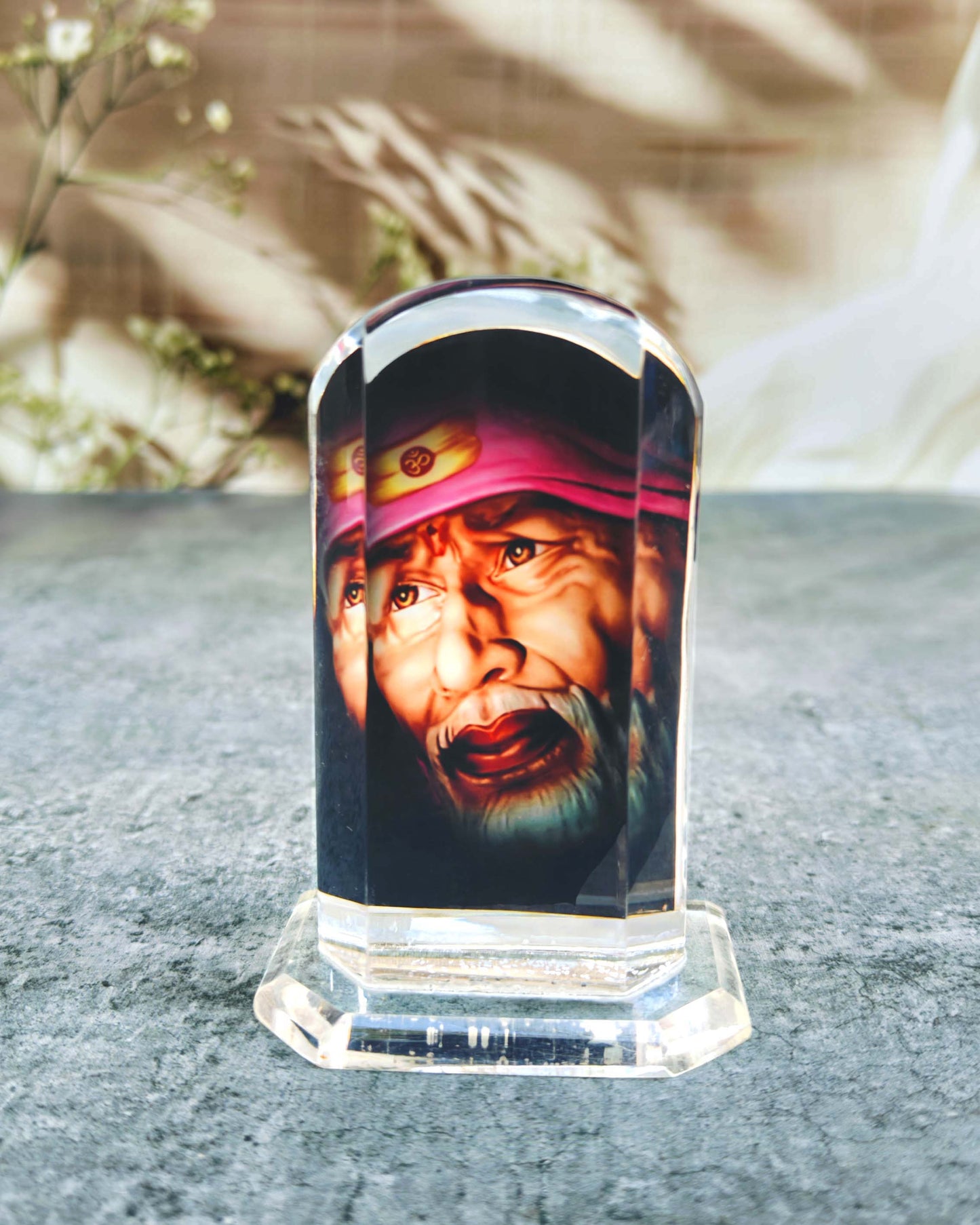 SHINDE EXPORTS shirdi Sai Baba car Dashboard Idol Cum Desk Stand 3.5 inches