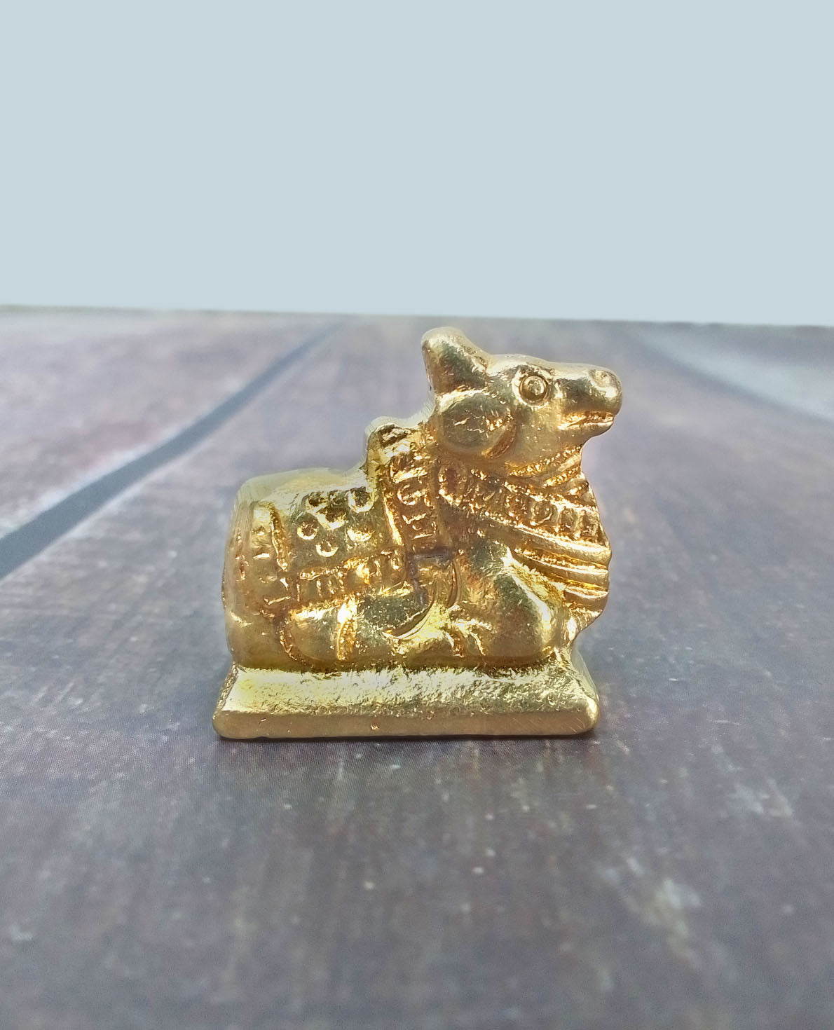SHINDE EXPORTS Small Brass Nandi Idol Statue vastu Bull murti for Pooja at mandir Home