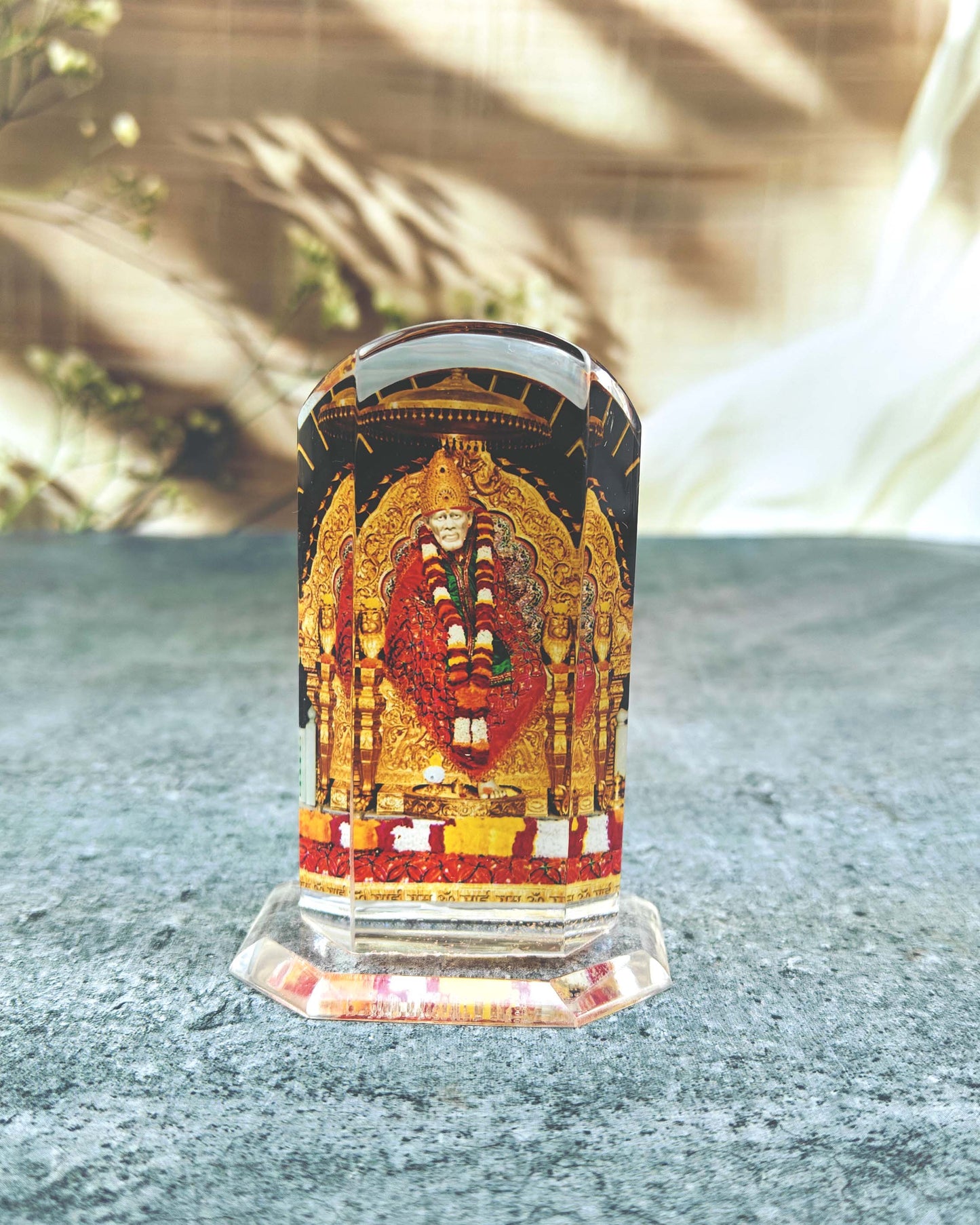 SHINDE EXPORTS shirdi Sai Baba car Dashboard Idol Cum Desk Stand 3.5 inches