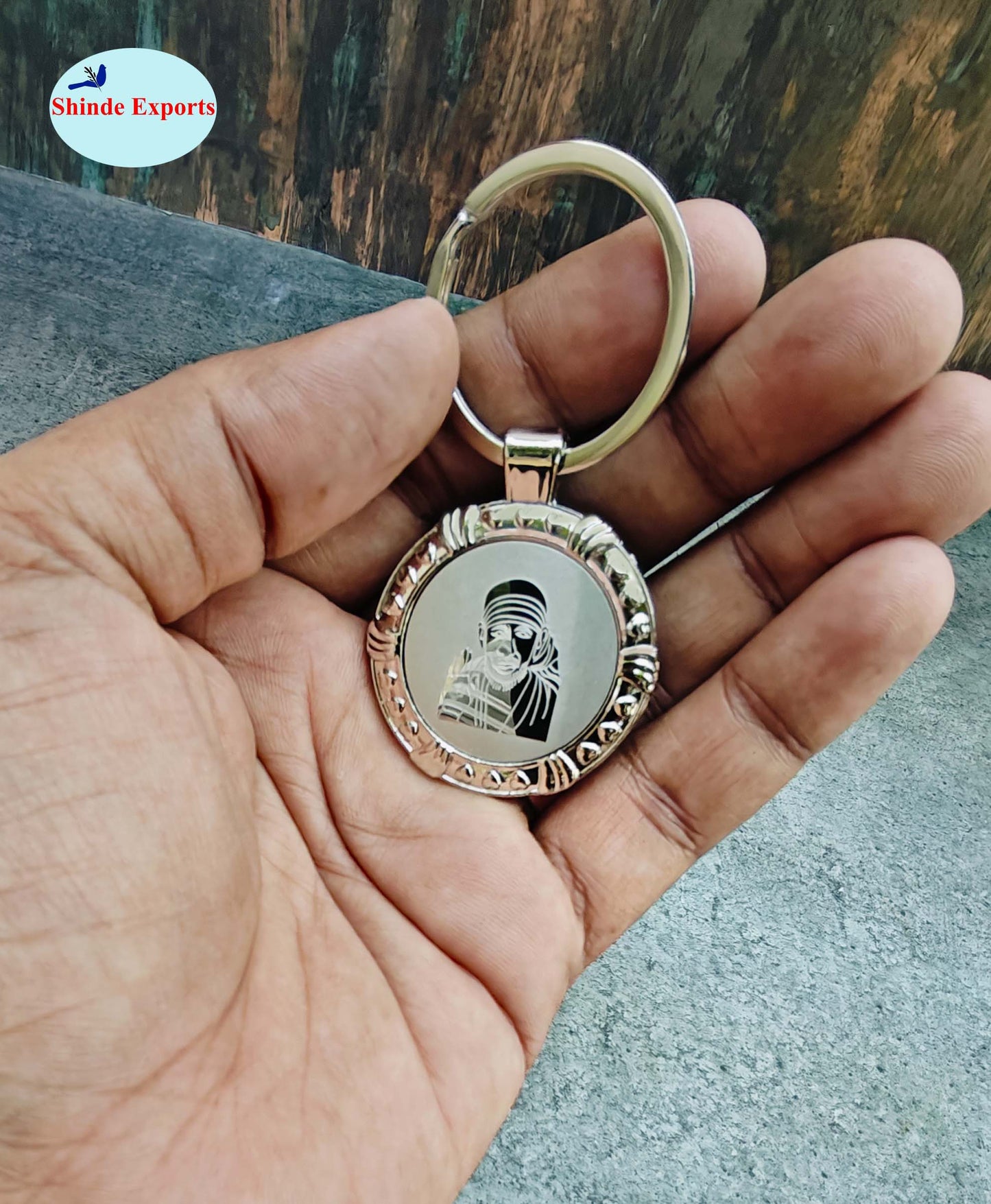 SHINDE EXPORTS shirdi saibaba keychain/key chain for bike, car