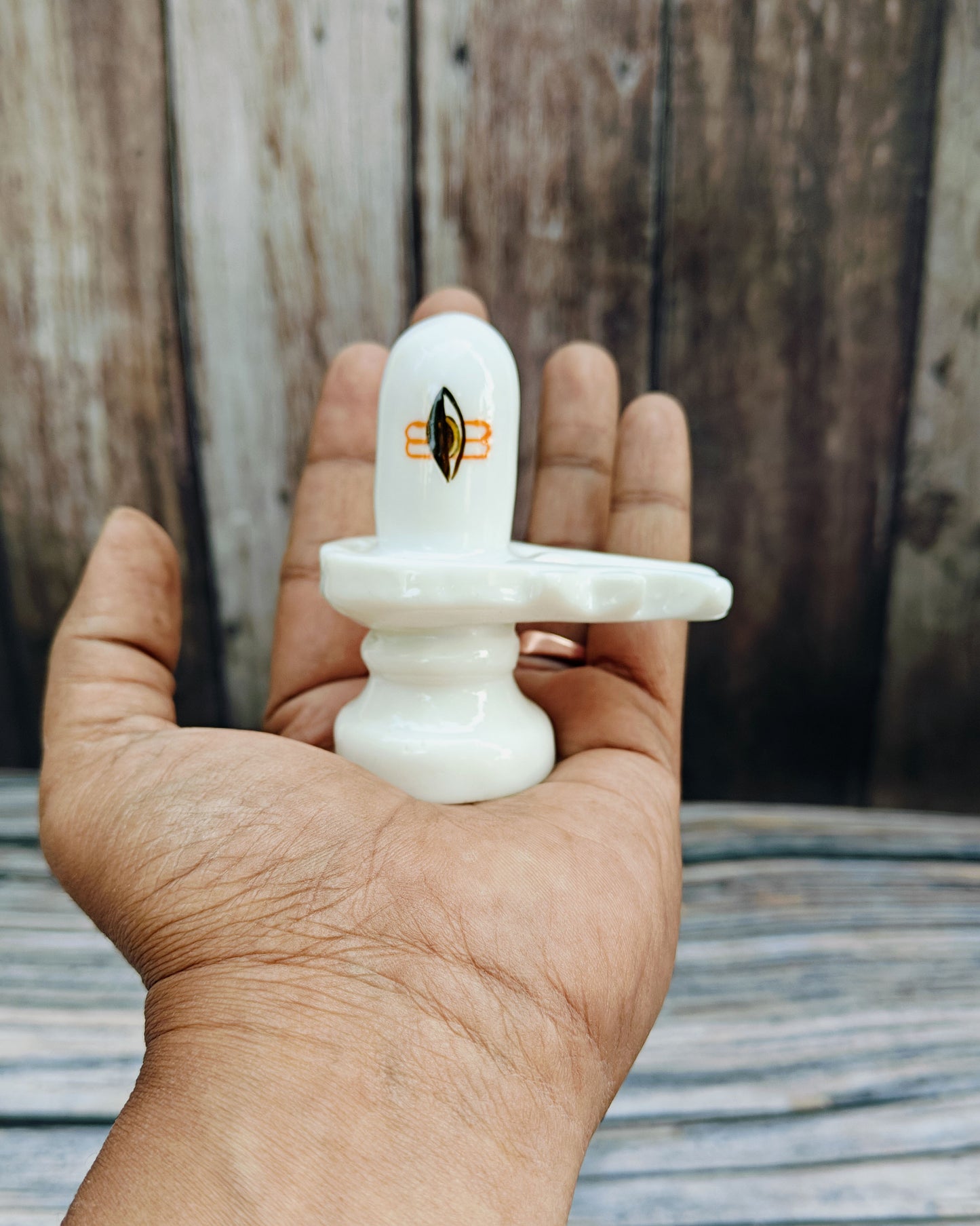 SHINDE EXPORTS White shivling Idol for Home puja