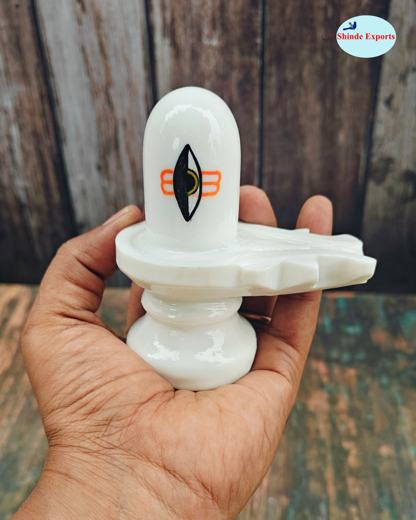 SHINDE EXPORTS White shivling Idol for Home puja