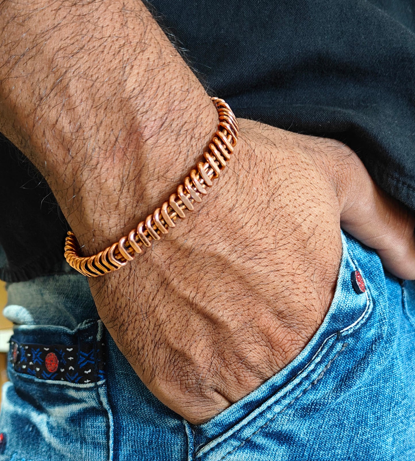 SHINDE EXPORTS pure original copper tamba kada bracelet for men and women boys