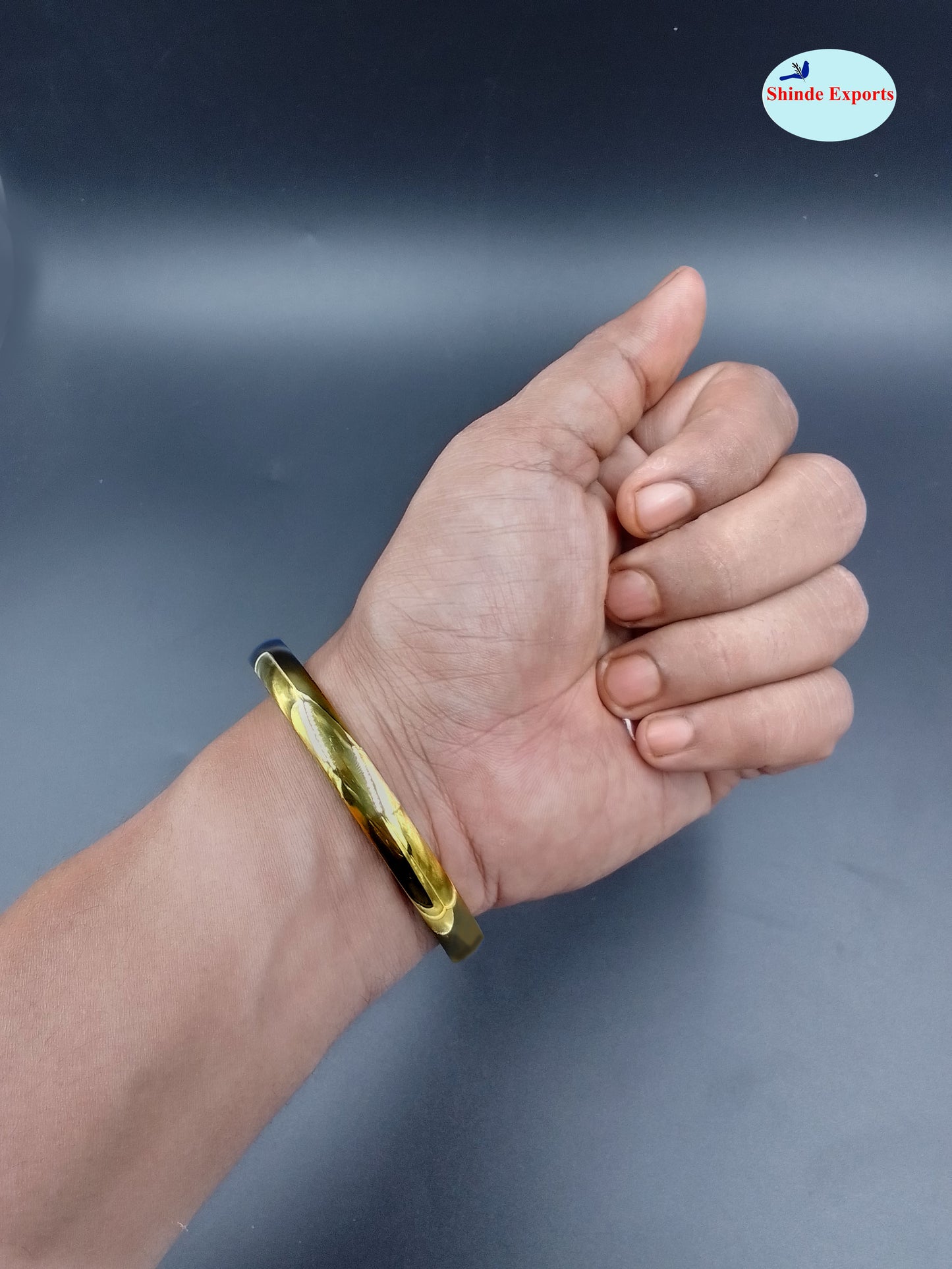 SHINDE EXPORTS gold plated stainless steel bangles for men women bracelets