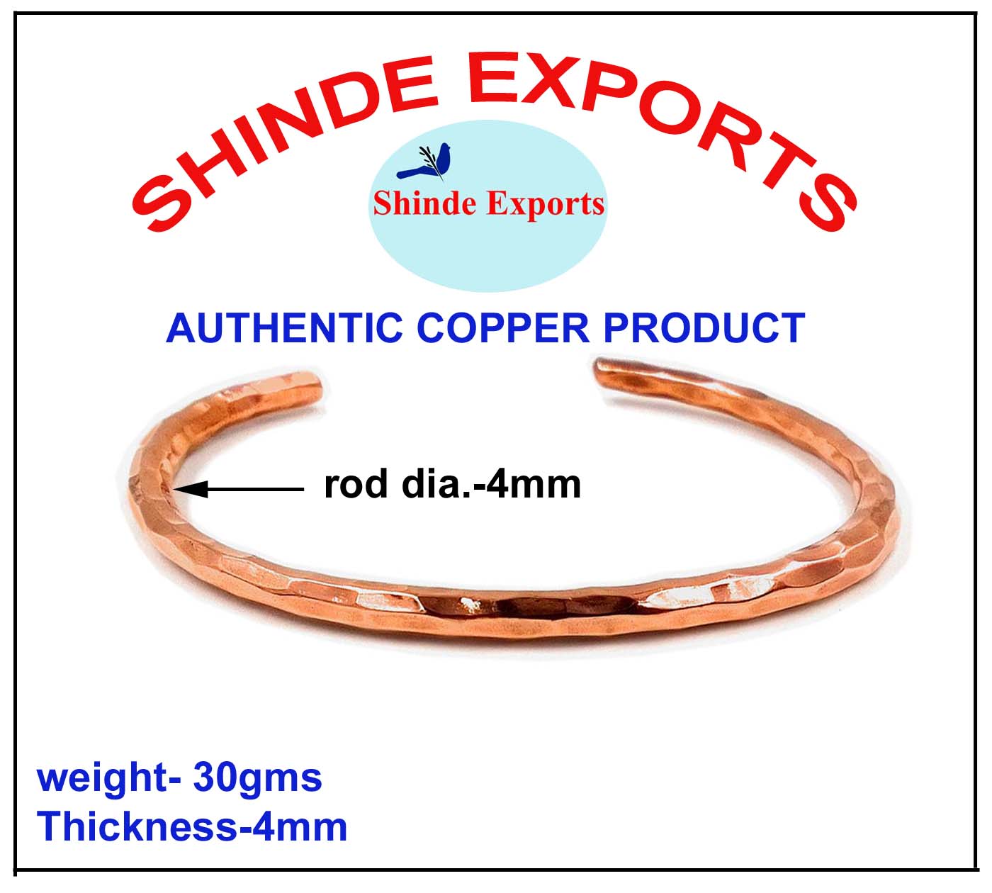 SHINDE EXPORTS pure copper Kada/Bracelet for men and women