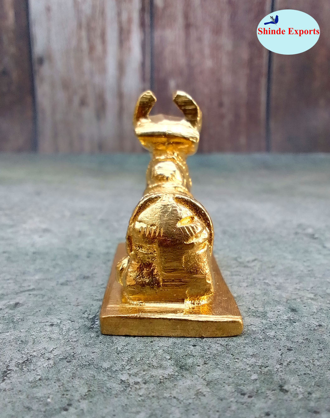 SHINDE EXPORTS Small Brass Nandi Idol Statue vastu Bull murti for Pooja at mandir Home