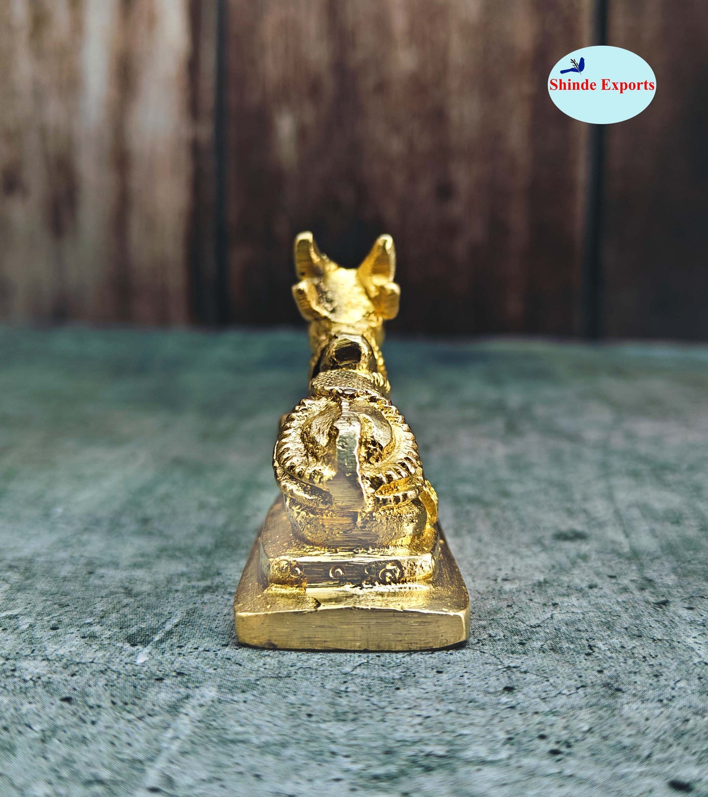 SHINDE EXPORTS Small Brass Nandi Idol Statue vastu Bull murti for Pooja at mandir Home