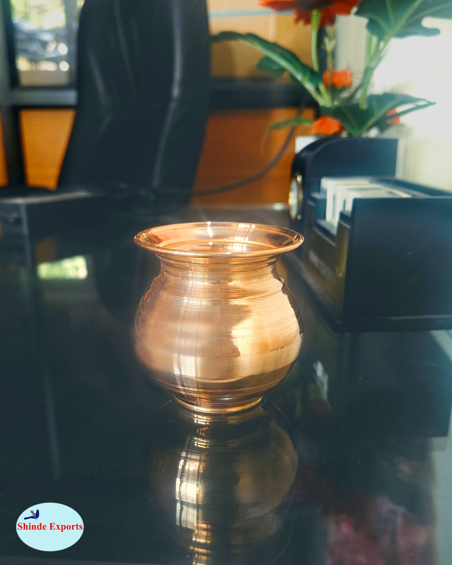 SHINDE EXPORTS Small Size Copper tamba lota Kalash for puja Drinking Water Pooja