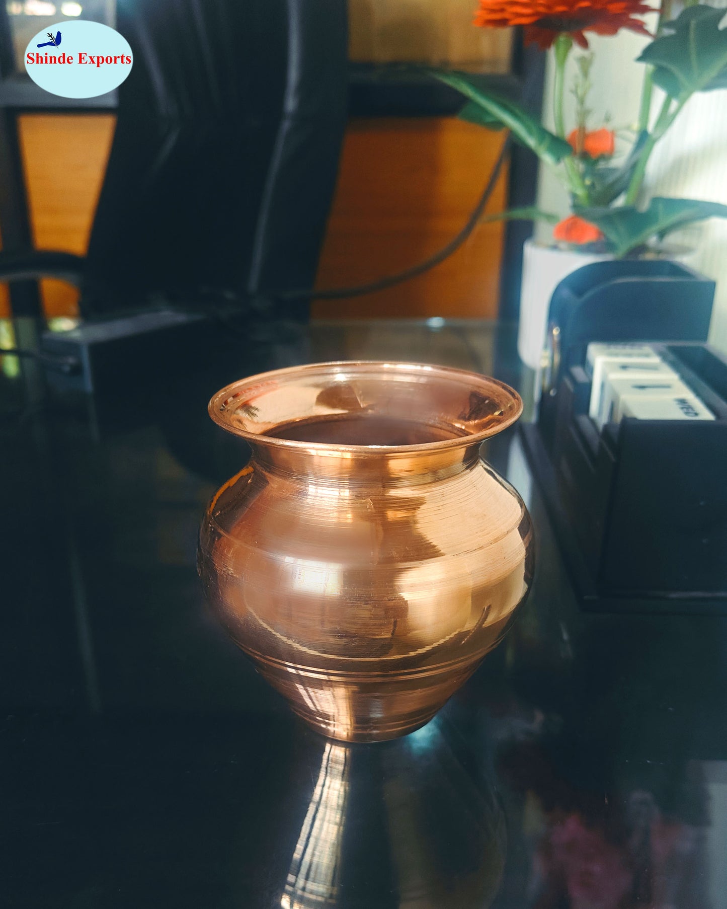 SHINDE EXPORTS Small Size Copper tamba lota Kalash for puja Drinking Water Pooja