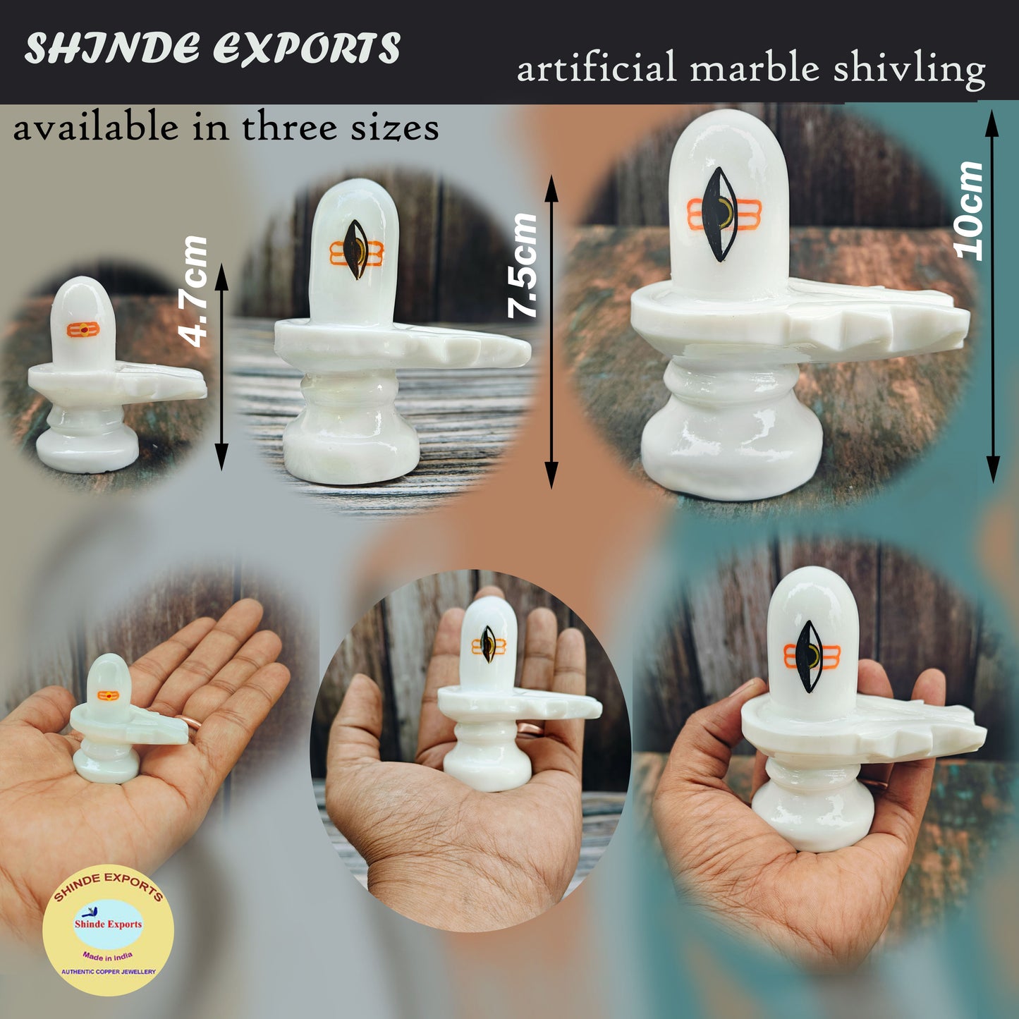 SHINDE EXPORTS White shivling Idol for Home puja