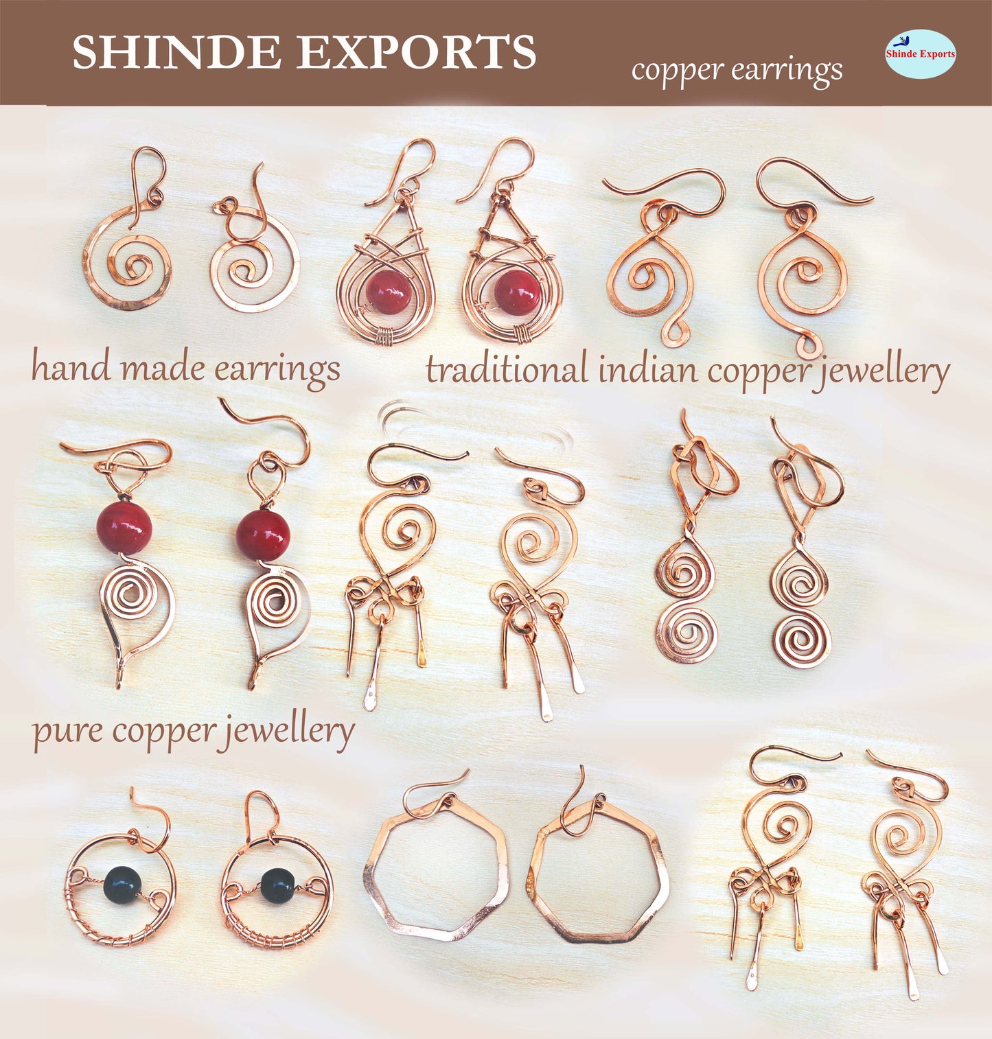 SHINDE EXPORTS copper earrings for women stylish traditional jhumka earring girls