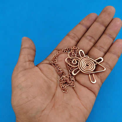 SHINDE EXPORTS 100% solid uncoated jewellery pure copper chain necklaces stylish choker for women with pendant