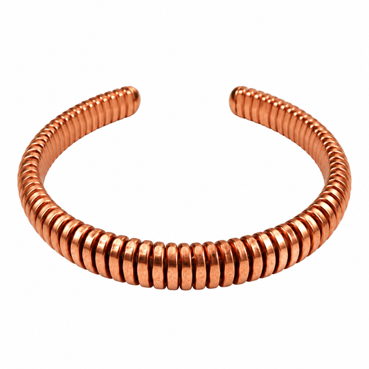 SHINDE EXPORTS Pure Copper Cuff Bracelet 8 mm Width 35gms Unisex