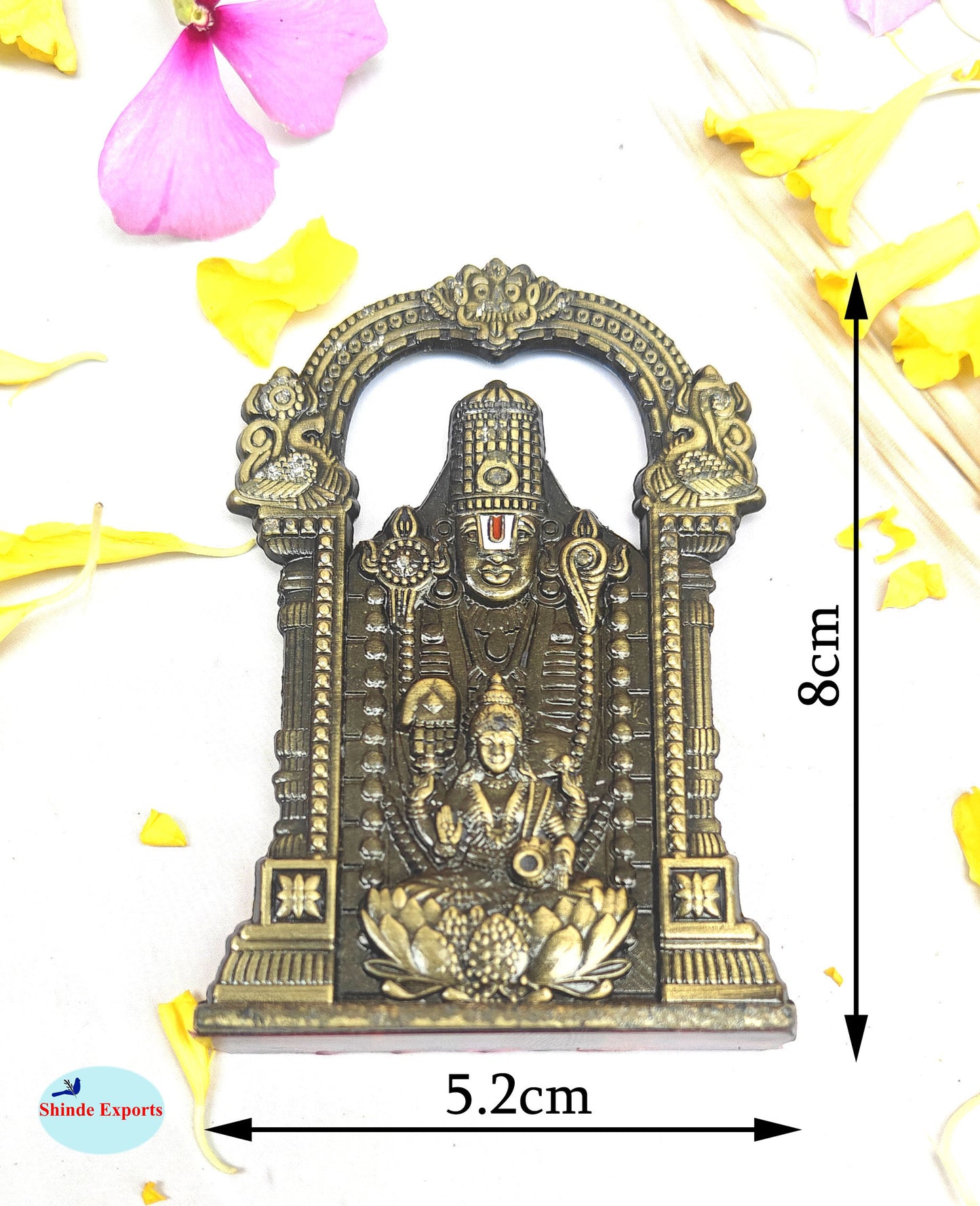 SHINDE EXPORTS balaji lakshmi small metal idol laxmi vishnu statue for car home office