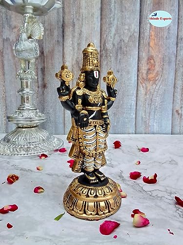 SHINDE EXPORTS Govinda Idol for car Dashboard/Balaji murti for car/tirupati Balaji murti/Balaji Statue for Pooja Room