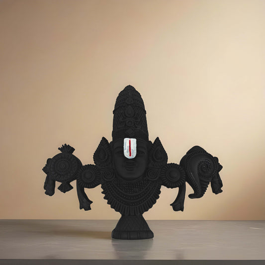 SHINDE EXPORTS tirupati balaji marble idol for desk pooja room car dashboard home office décor