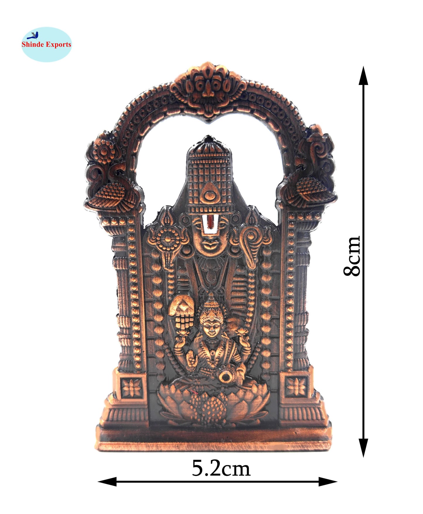 SHINDE EXPORTS balaji lakshmi small metal idol laxmi vishnu statue for car home office