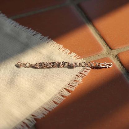 SHINDE EXPORTS Pure Copper Bracelet for Men & Women – Antique Finish Handmade Link Chain Bracelet, Adjustable 8.5 Inch Unisex Copper Jewelry, Made in India
