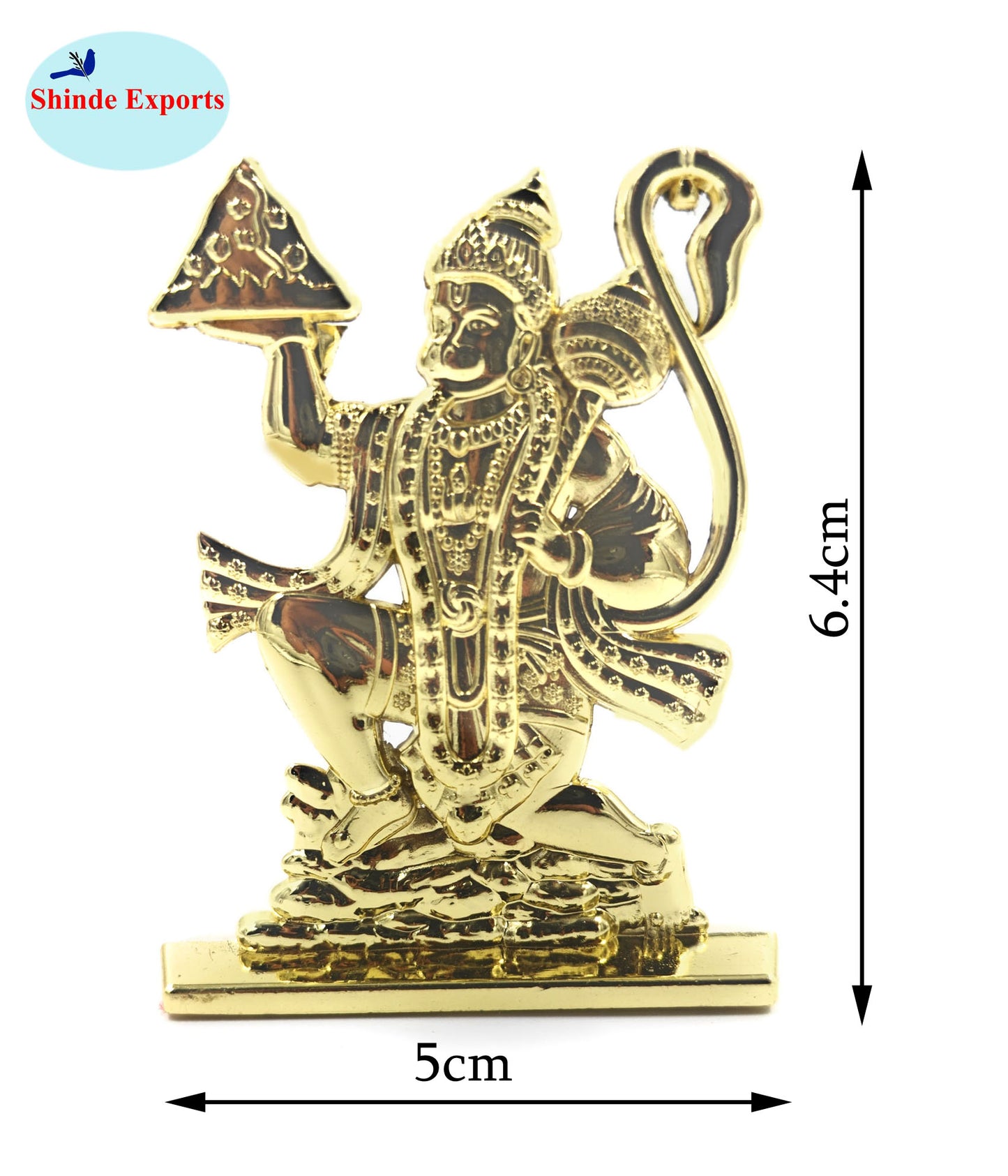 SHINDE EXPORTS small size metal lord hanuman idol statue for car dashboard home office desk pooja