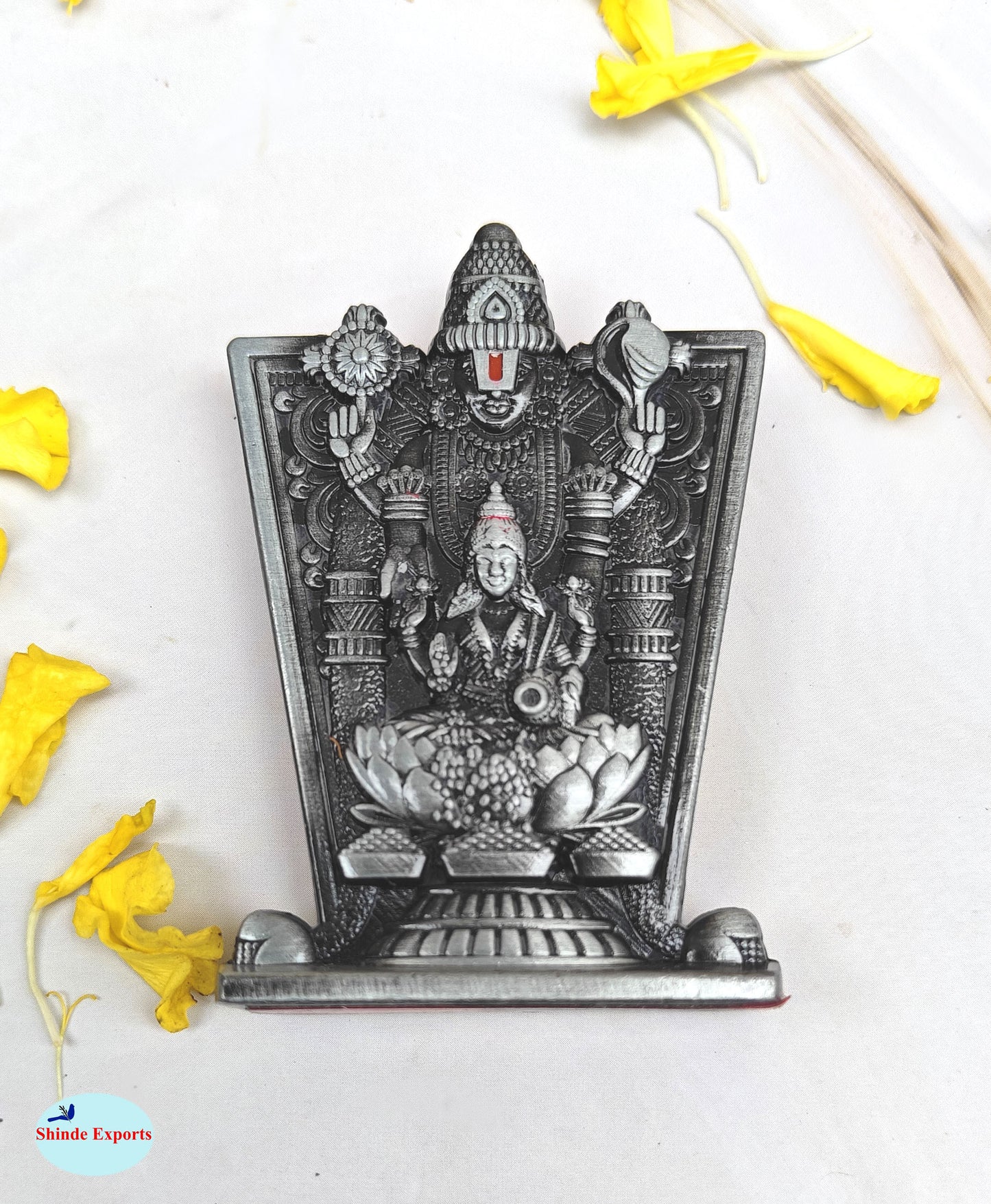SHINDE EXPORTS balaji lakshmi small metal idol statue for car home office