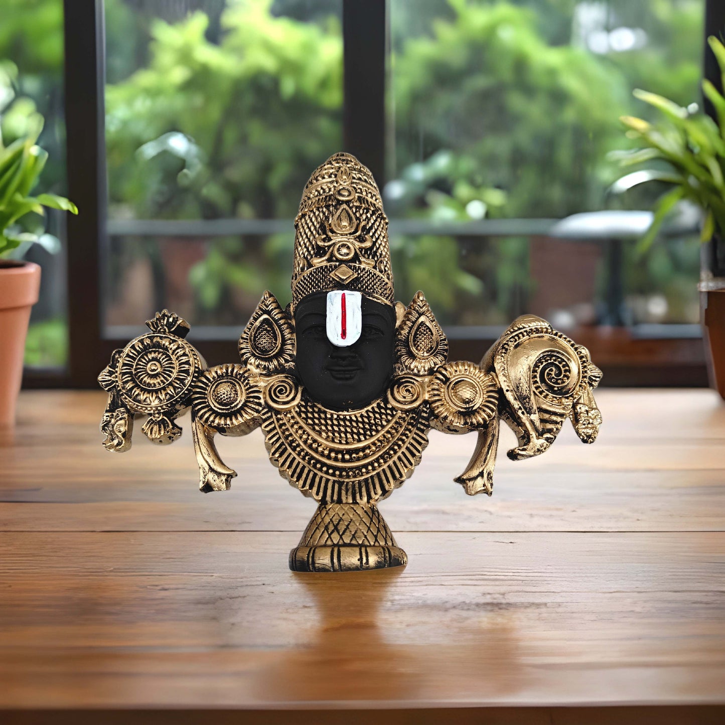SHINDE EXPORTS tirupati balaji marble idol for desk pooja room car dashboard home office décor
