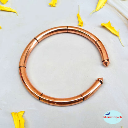 SHINDE EXPORTS Heavy Pure Copper thick Bracelet Bangle Unisex Kada Solid Handmade Cuff 80gms for Men & Women