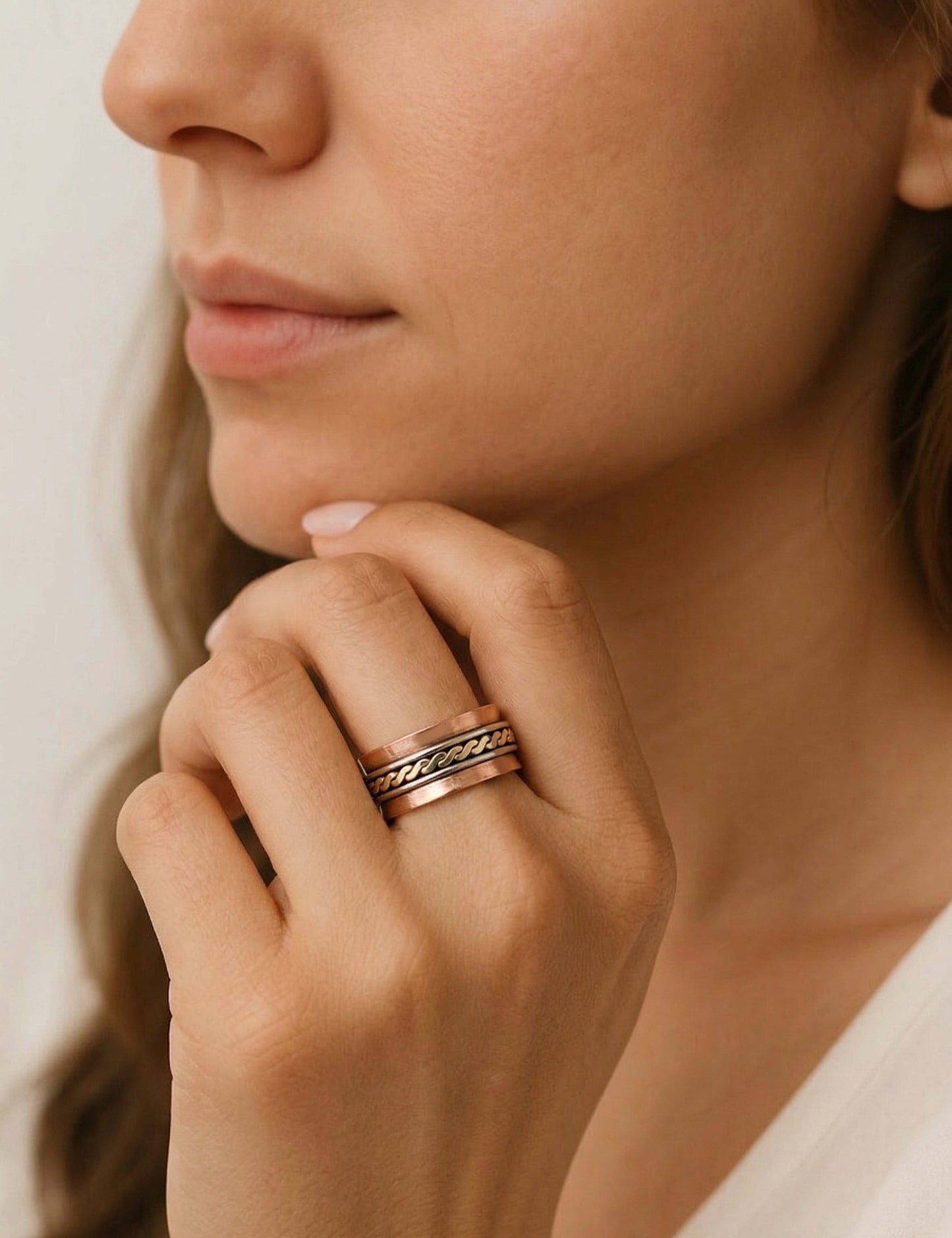 SHINDE EXPORTS Pure Copper magnetic ring for men and women 8mm