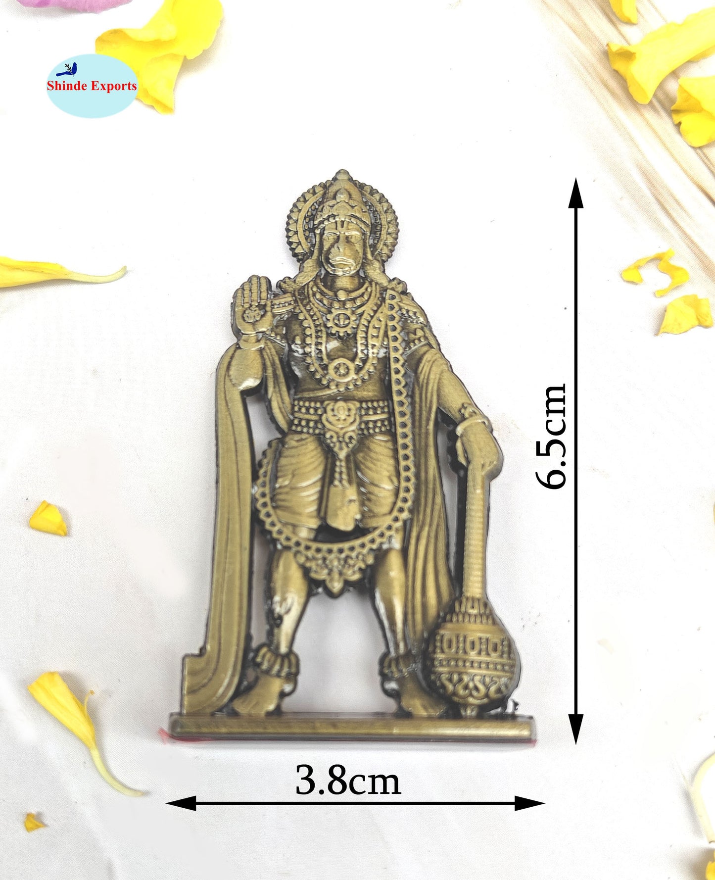 SHINDE EXPORTS small size metal lord hanuman idol statue for car dashboard home office desk pooja