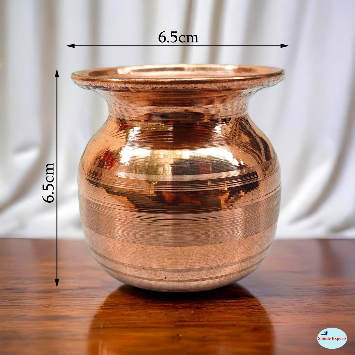SHINDE EXPORTS Small Size Copper tamba lota Kalash for puja Drinking Water Pooja